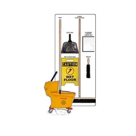 Accuform Clean & Mop Store-Boards Combo Kit, PSB621WTWT PSB621WTWT